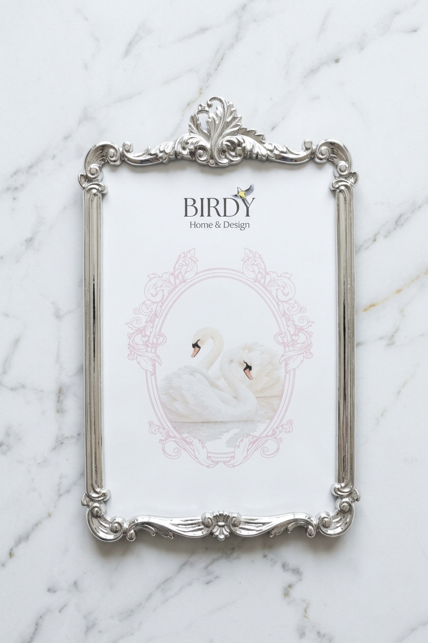 Birdy Silver Photo Frame & Candlestick Gift Set