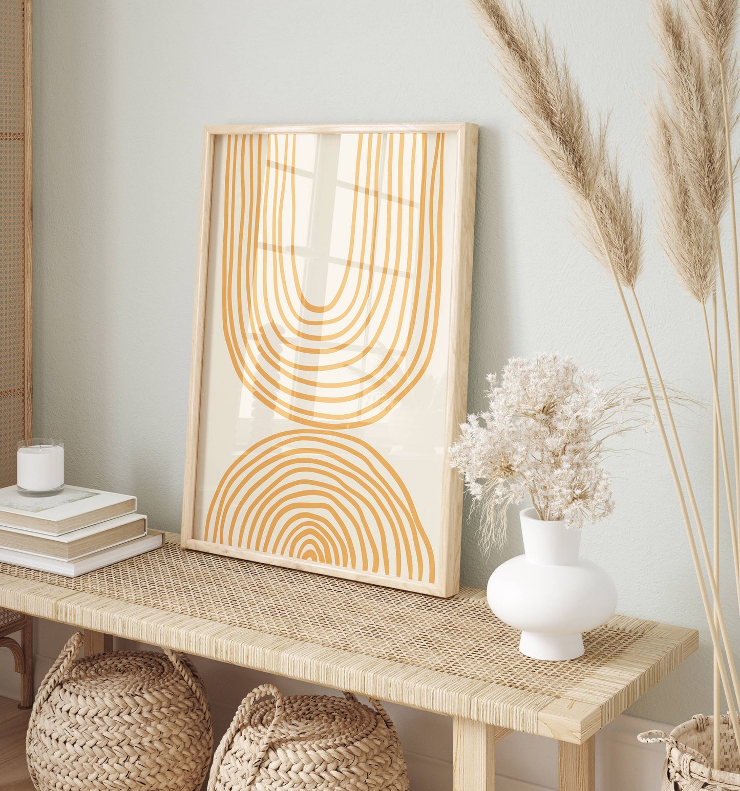 Orange & Yellow Gallery Wall Museum Set of 6