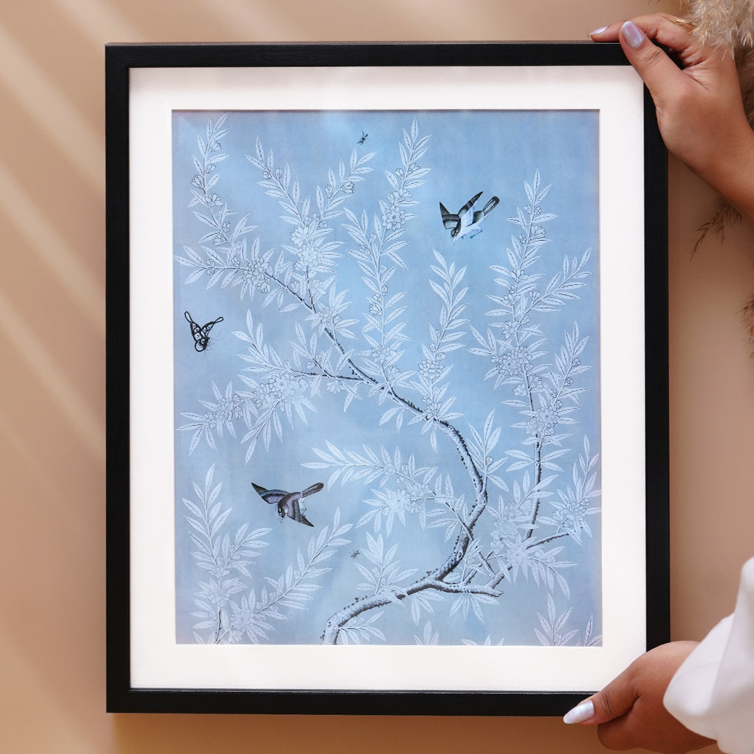 Blue & White Chinoiserie Art Frame