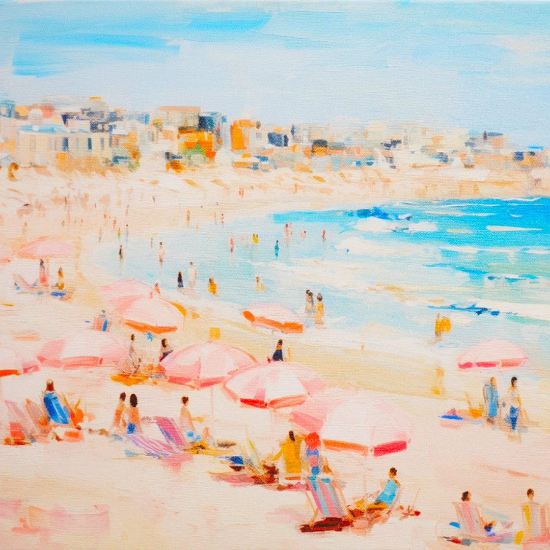 Coastal Beach & Umbrellas