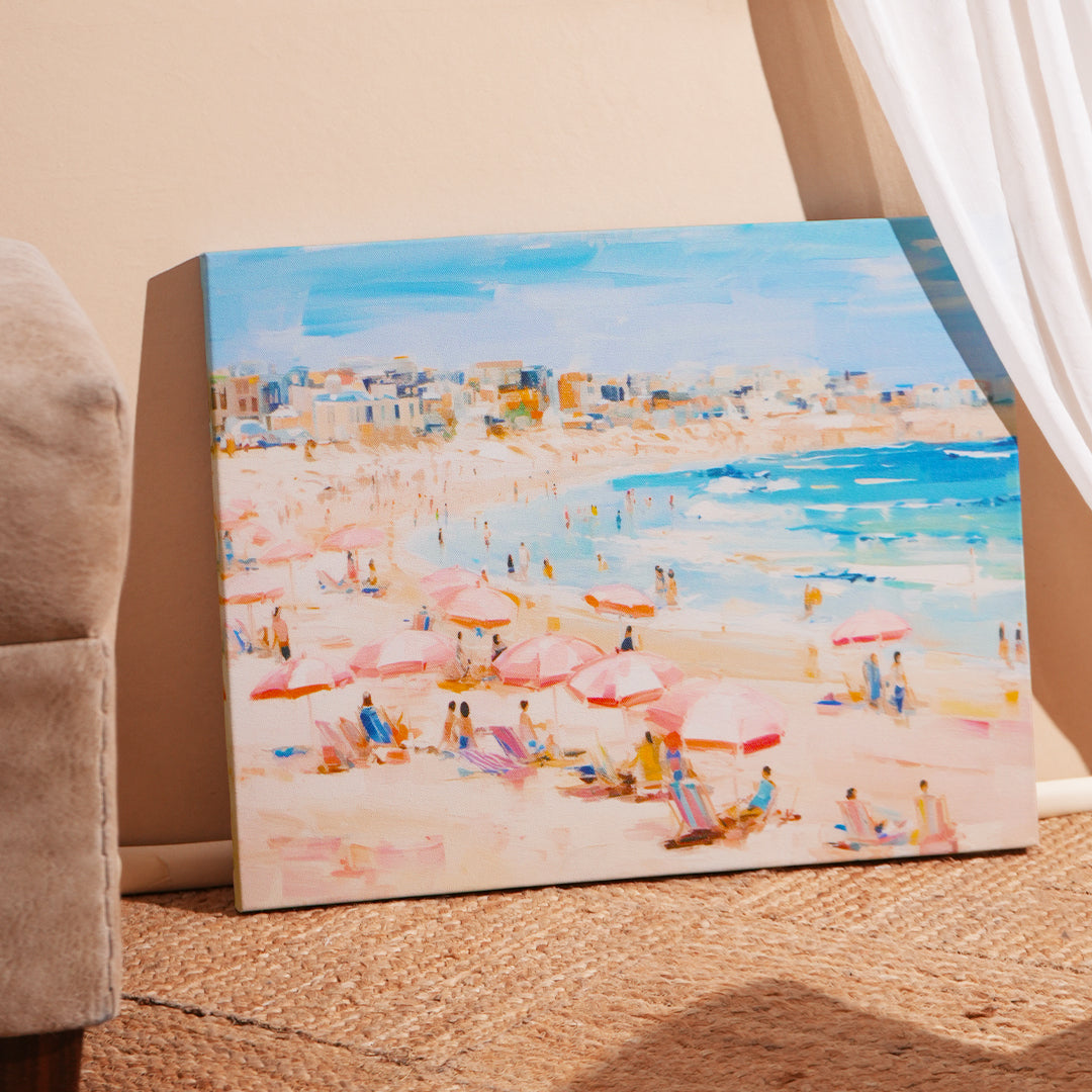 Coastal Beach & Umbrellas