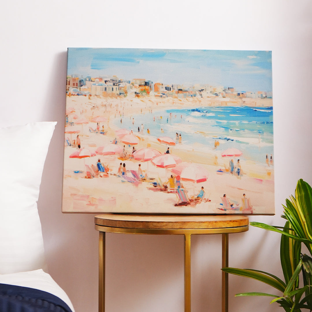 Coastal Beach & Umbrellas