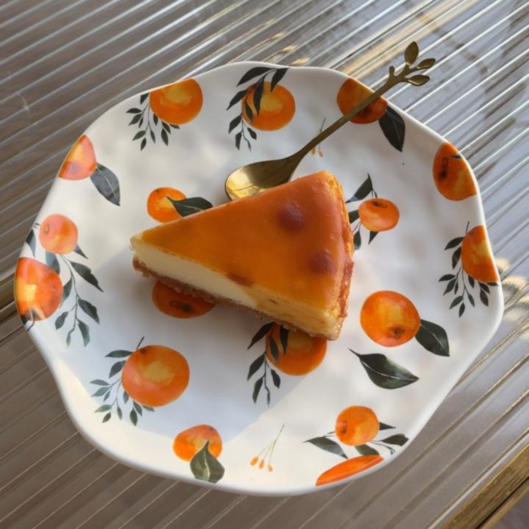 Birdy Stoneware Orange Blossom Ceramic Quarter Plate