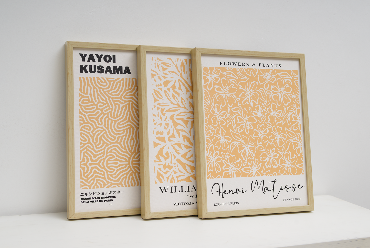 Orange & Yellow Gallery Wall Museum Set of 6