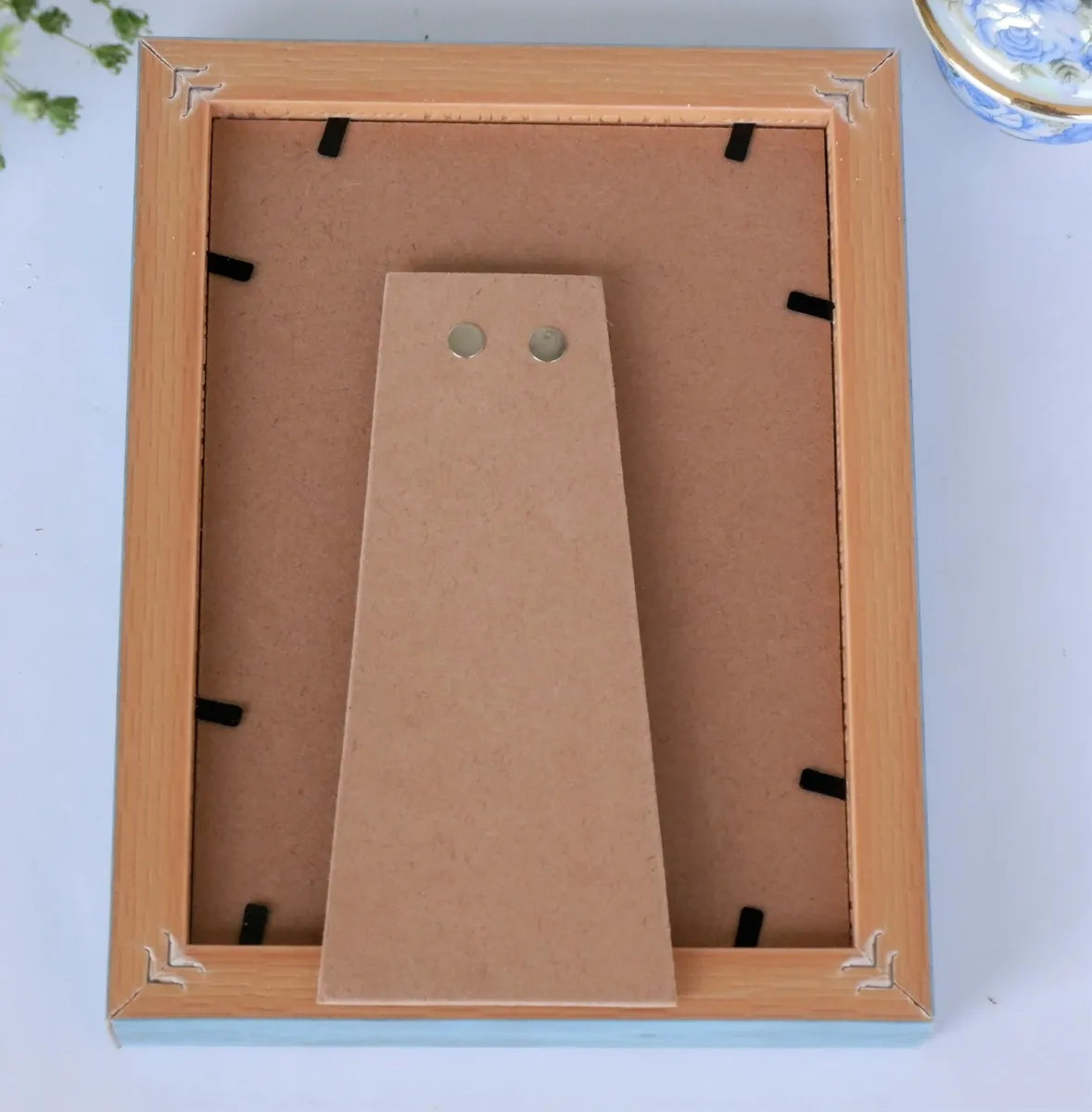 Rustic Blue & Gold Picture Frame