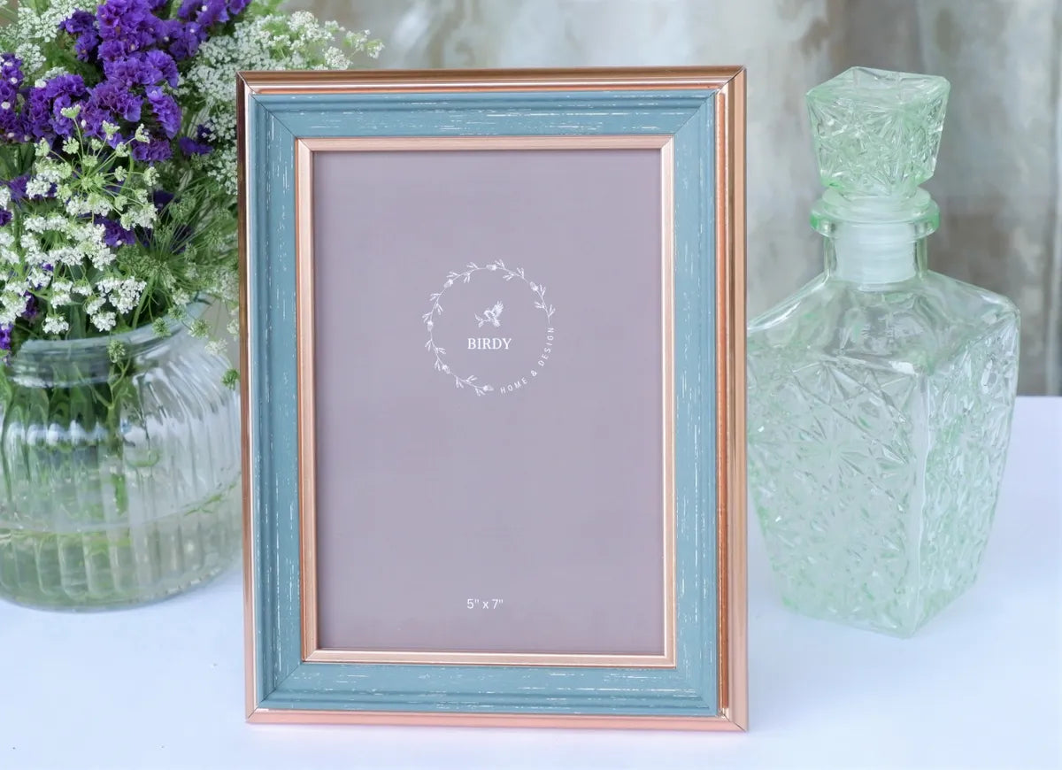 Teal Green & Gold Picture Frame