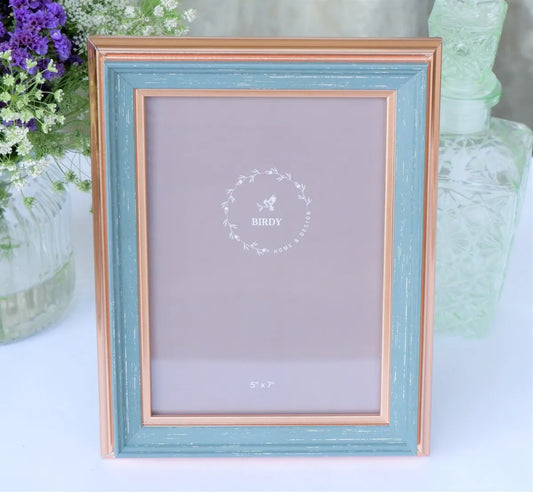 Teal Green & Gold Picture Frame