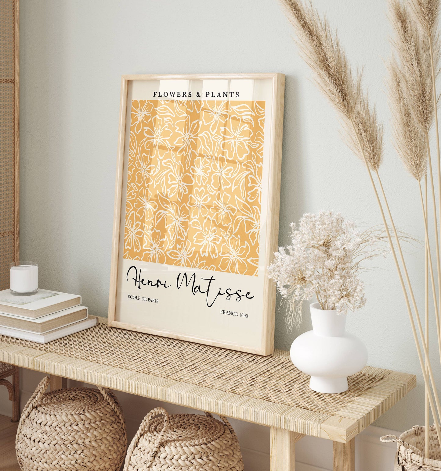 Orange & Yellow Gallery Wall Museum Set of 6